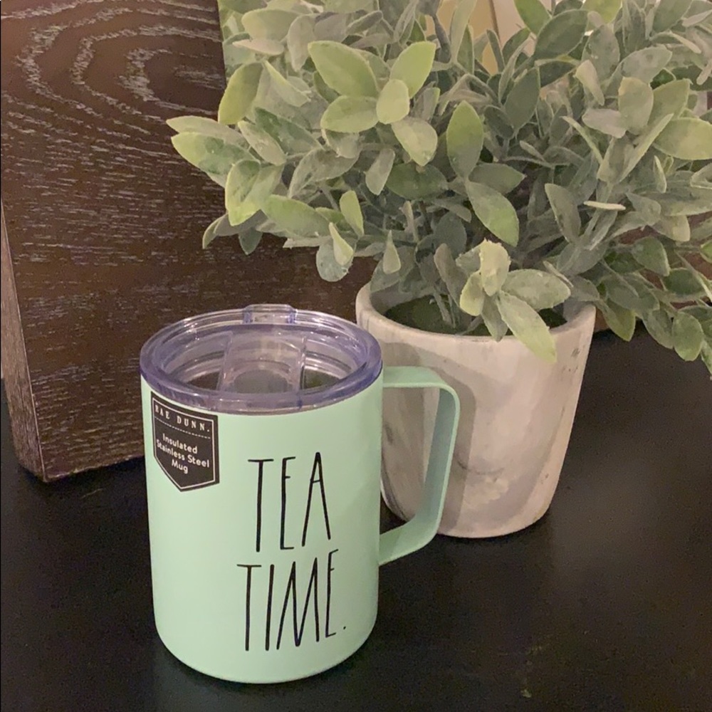Rae Dunn Tea Time Spring New Insulated Travel Mug